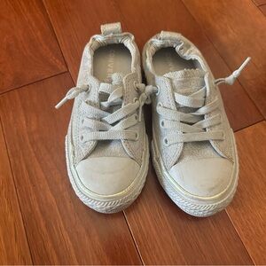 Converse Kids Silver Sparkly Sneakers
